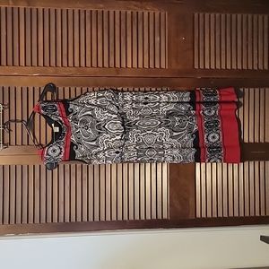 Medium Soho Apparel Black/White/Red dress